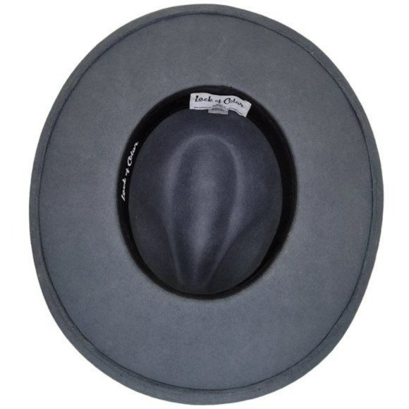 LACK OF COLOR Free People Charcoal Gray Australian Wool Fedora Rancher - Picture 9 of 9